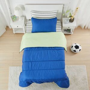 Open Box - Mingled Threads - Sportopia Twin Ruched Paracord Comforter Blue